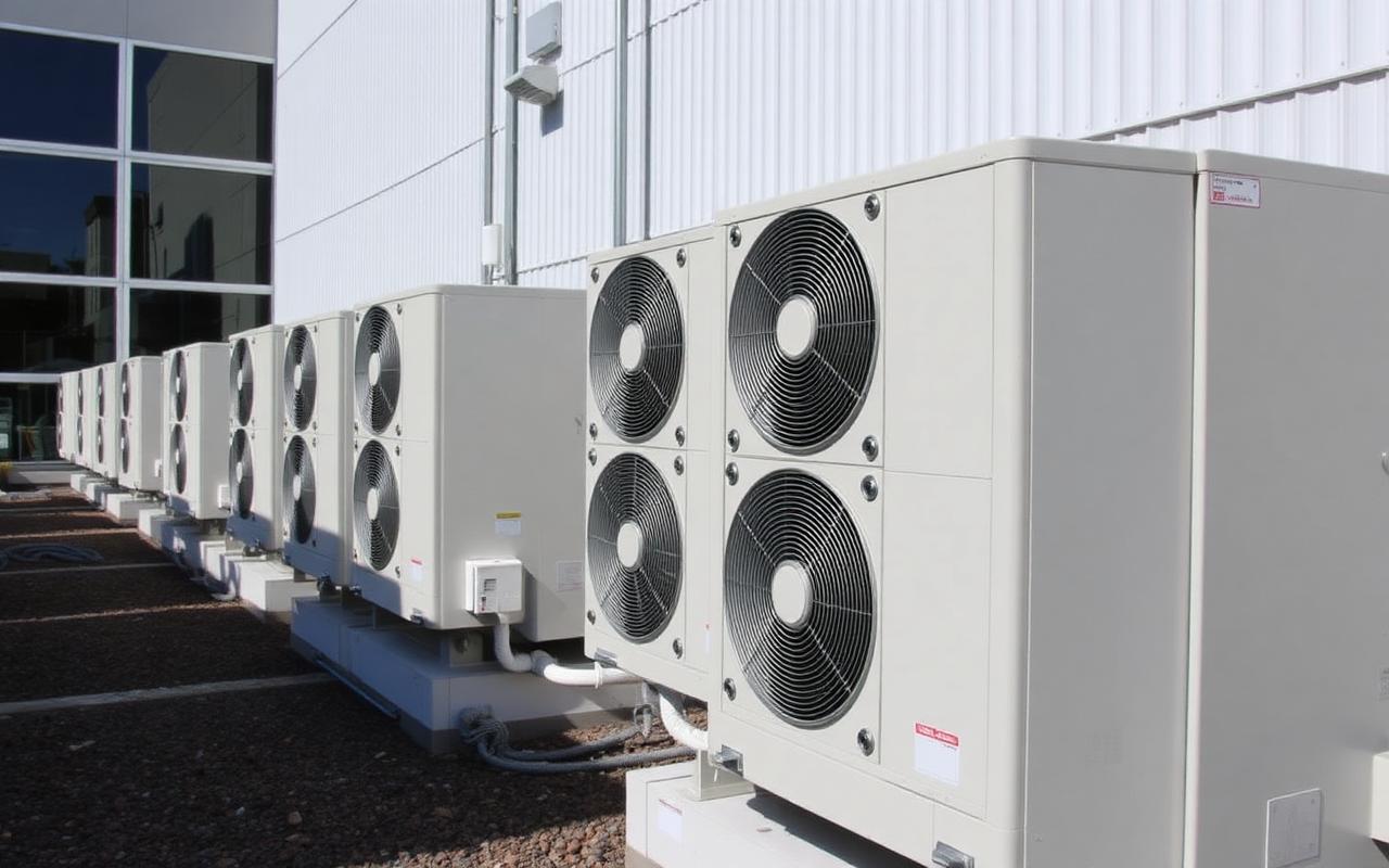 Sistema VRF com bateria de condensadores externos